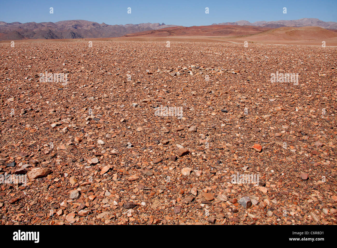 Paysage de désert pierreux Banque D'Images