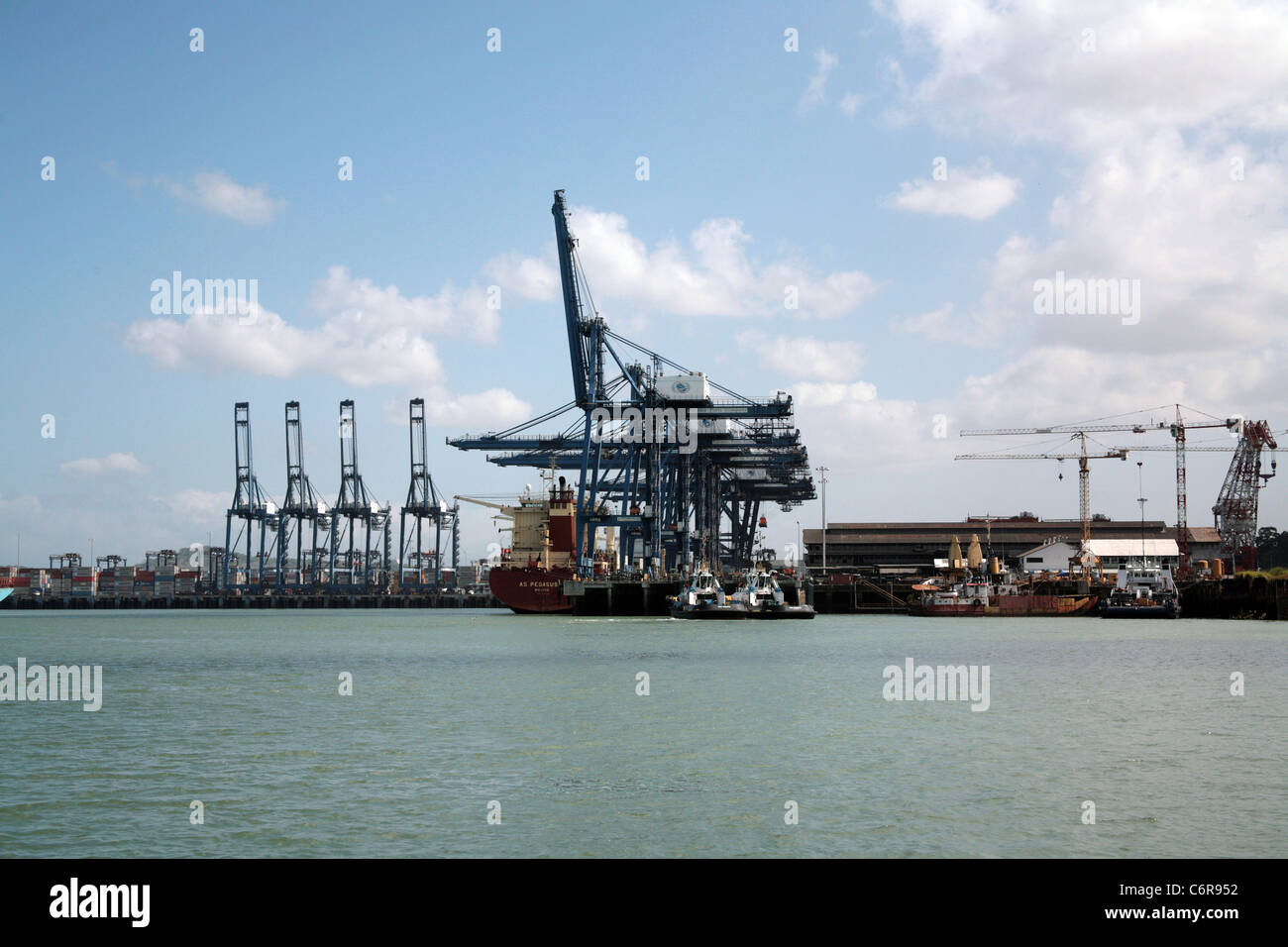 Les Ports de Panama Société à Balboa, sur l'entrée pacifique du Canal de Panama. Banque D'Images