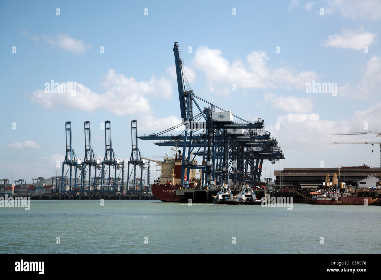 Les Ports de Panama Société à Balboa, sur l'entrée pacifique du Canal de Panama. Banque D'Images