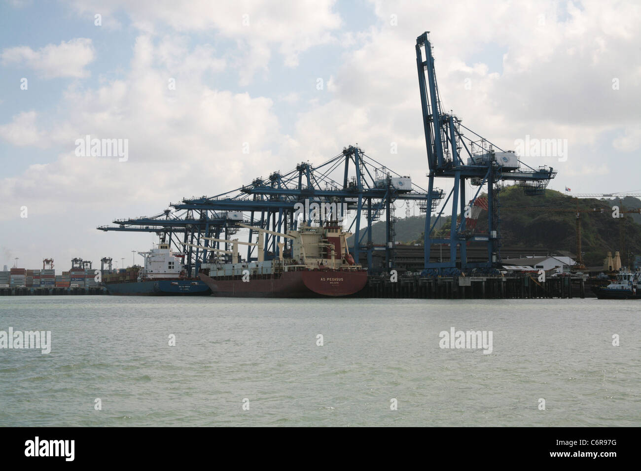 Les Ports de Panama Société à Balboa, sur l'entrée pacifique du Canal de Panama. Banque D'Images