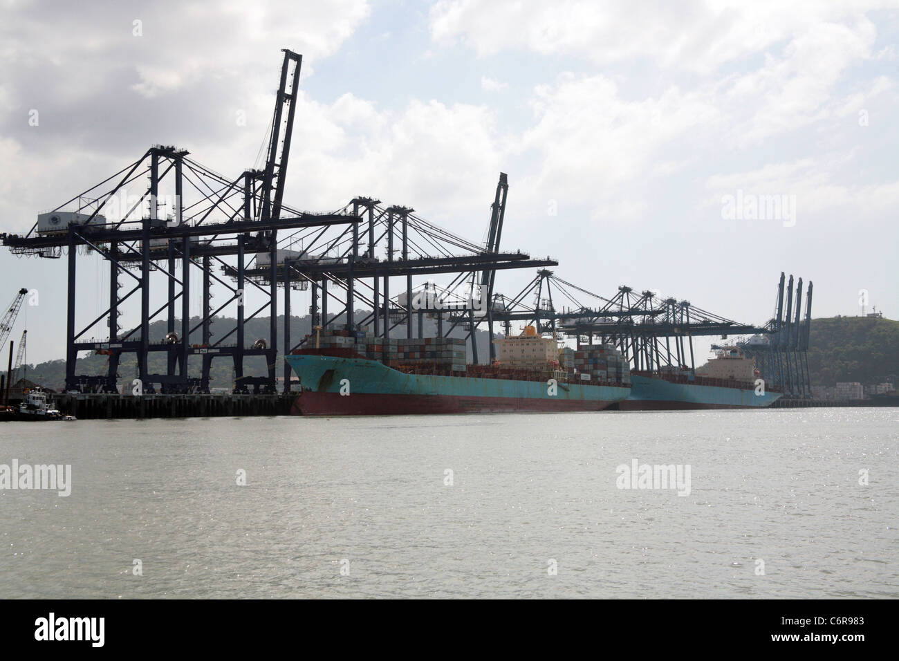 Les Ports de Panama Société à Balboa, sur l'entrée pacifique du Canal de Panama. Banque D'Images
