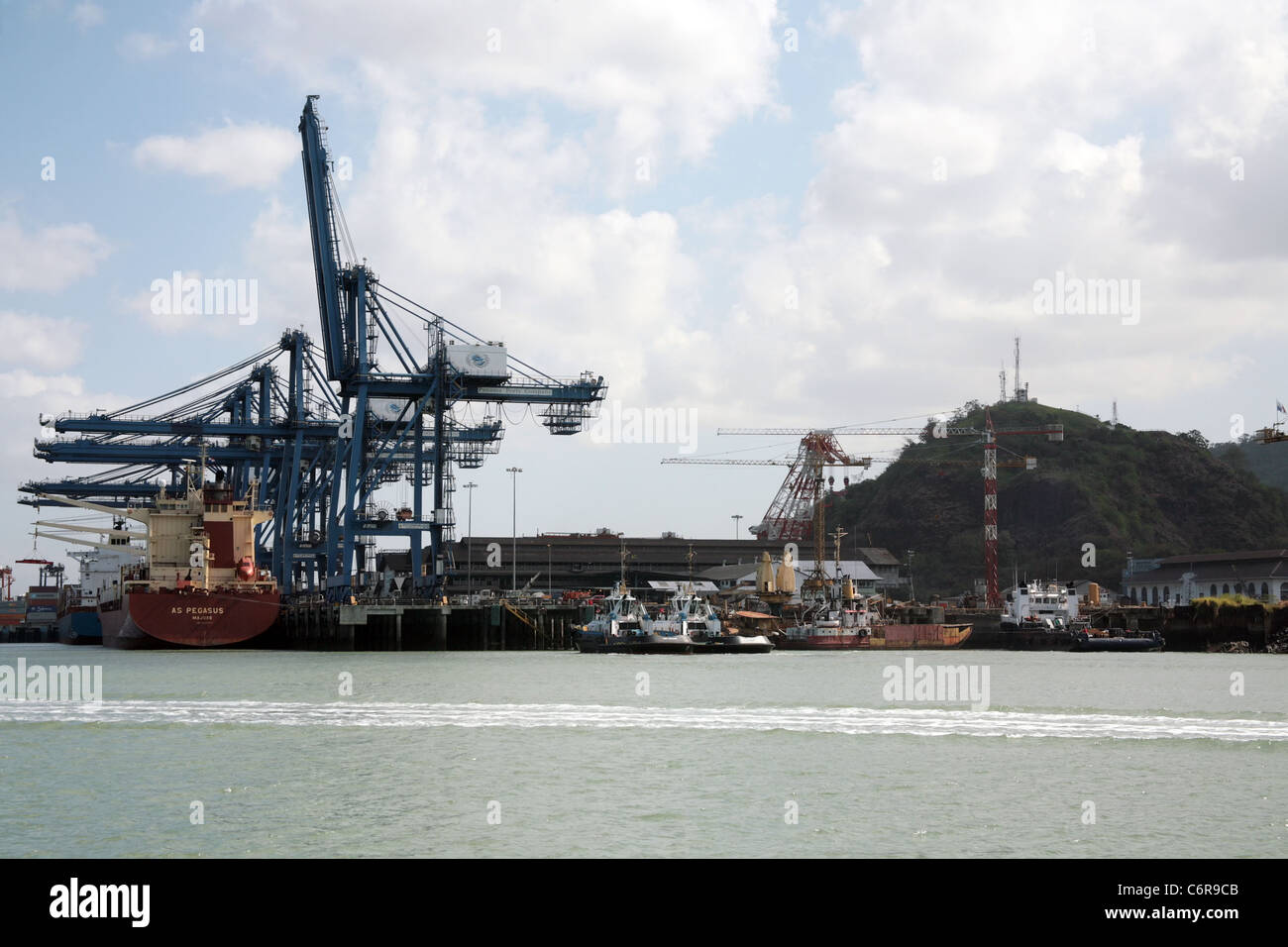 Les Ports de Panama Société à Balboa, sur l'entrée pacifique du Canal de Panama. Banque D'Images