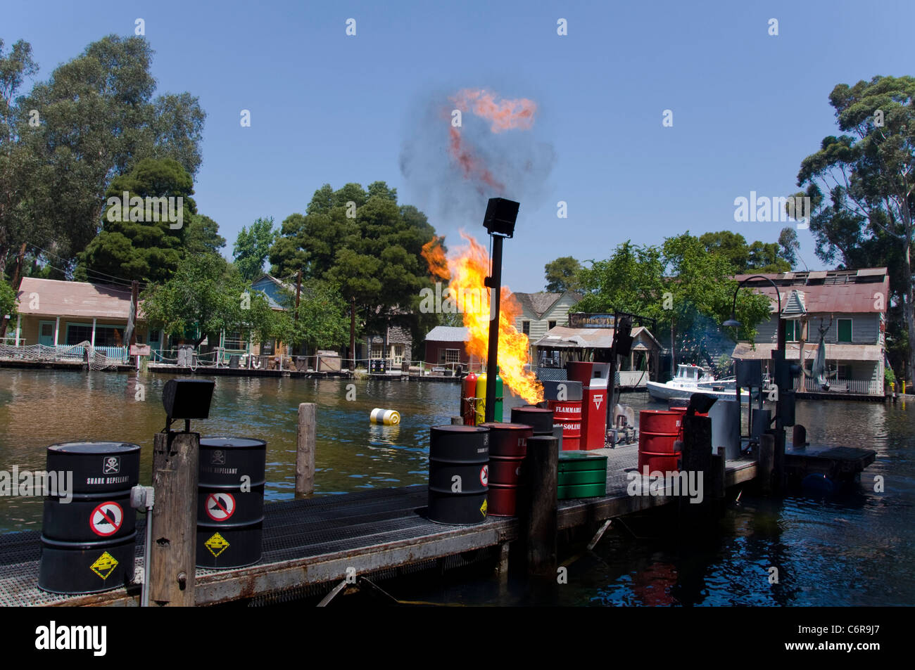 Mâchoires de requin, Universal Studios à Los Angeles, Californie, USA Banque D'Images