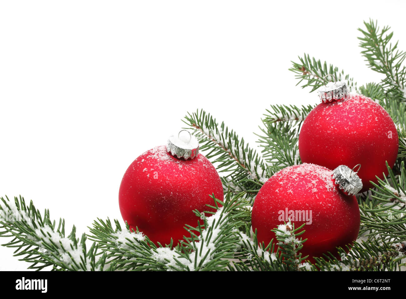 Ornement de Noël sur fond blanc Banque D'Images