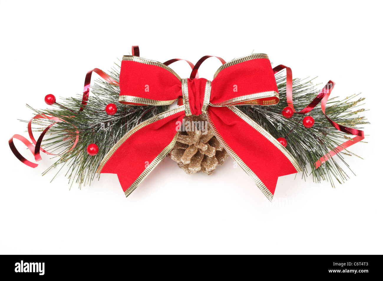 Ornement de Noël isolated on White Banque D'Images