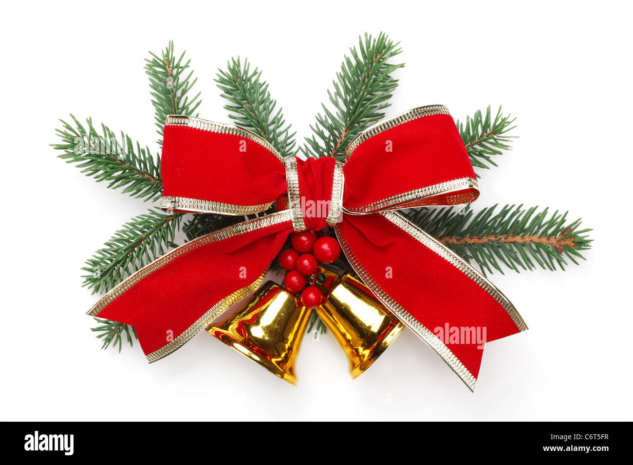 Ornement de Noël isolated on White Banque D'Images