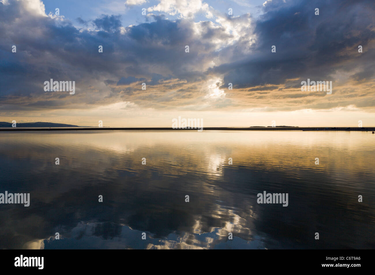 Lumière du soir à West Kirby, Wirral, Angleterre Banque D'Images