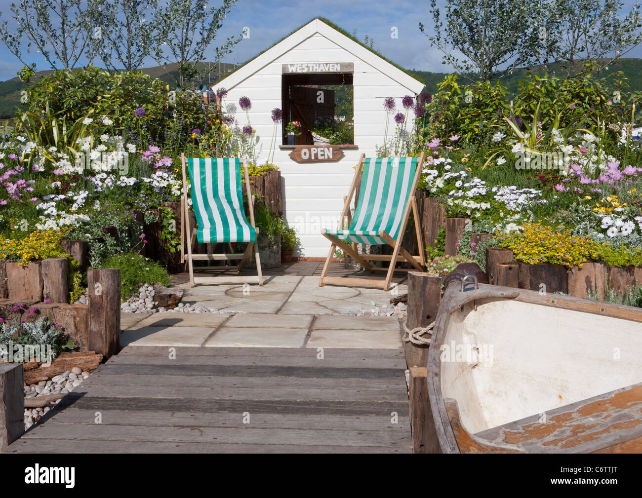 'L'École de la mer Westhaven' marchettes (retraites) Jardin attribué argent Malvern Flore Jardinage Printemps Show 2011 Banque D'Images