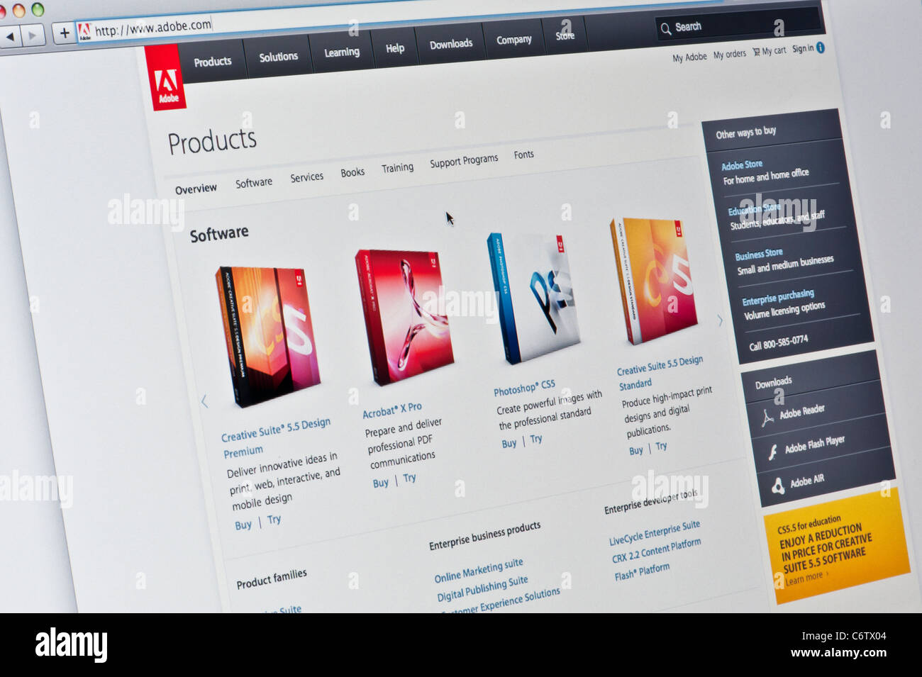 Close up of le logo Adobe comme vu sur son site web. (Usage éditorial uniquement : -Print, télévision, e-book et le comité éditorial du site). Banque D'Images