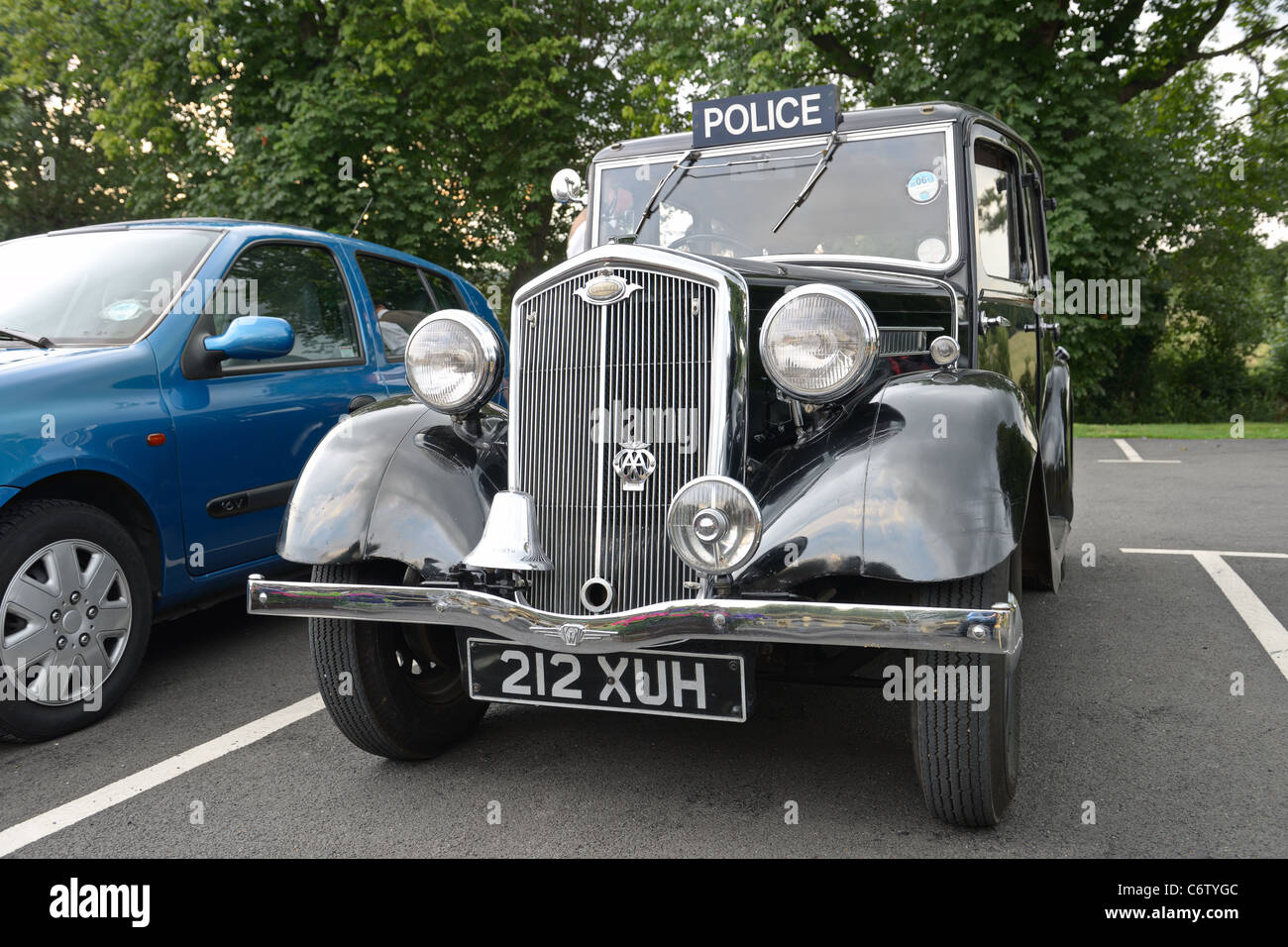 1935 Wolseley Wasp East Riding Constabulary police car Banque D'Images