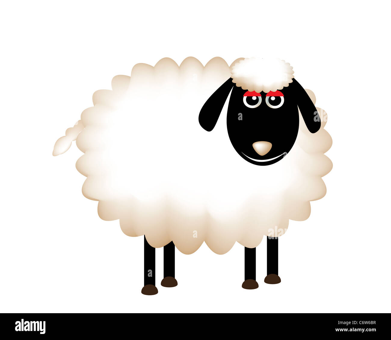Une caricature de moutons. Banque D'Images