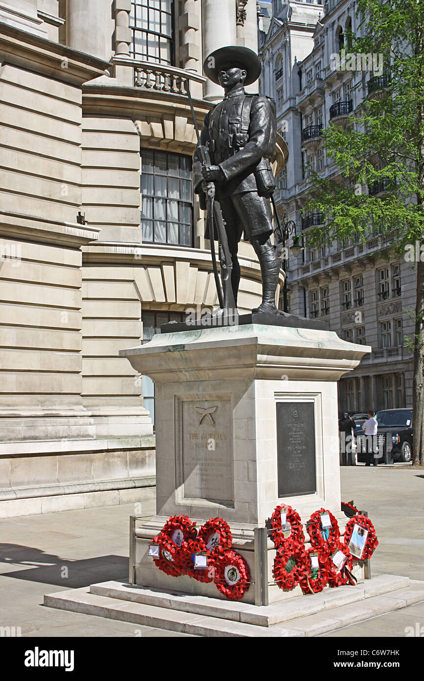 Les Gurkha Memorial, Horse Guards Avenue, Londres. Banque D'Images