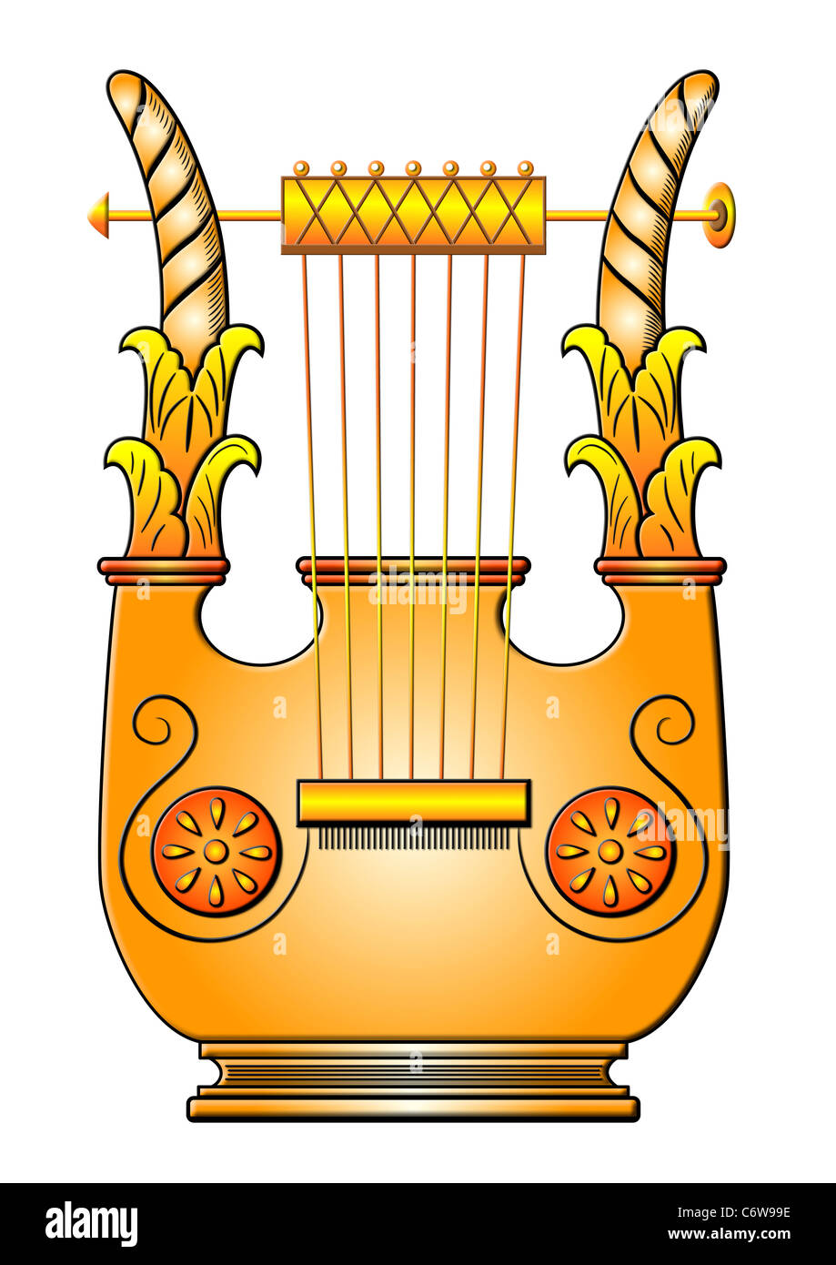 Lyra antique - instrument de musique Banque D'Images