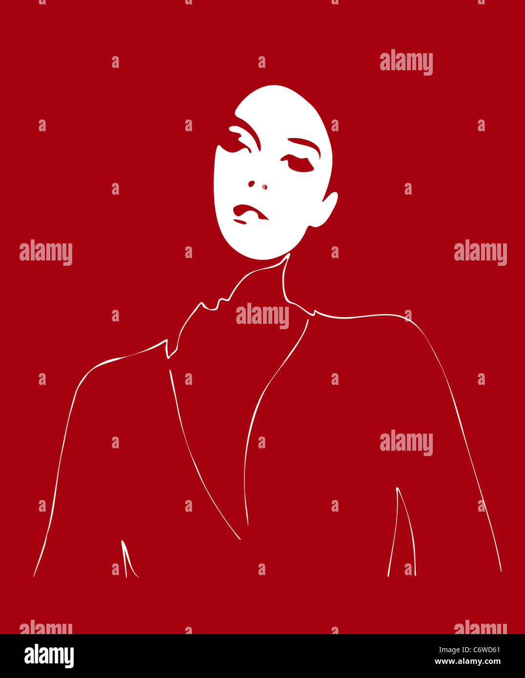 Illustration d'une femme à la mode Banque D'Images