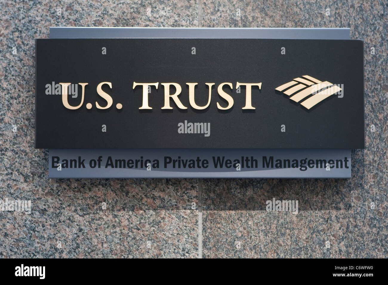 U.S. Trust Corporation office est représenté à New York, NY, mardi 2 août 2011. Banque D'Images