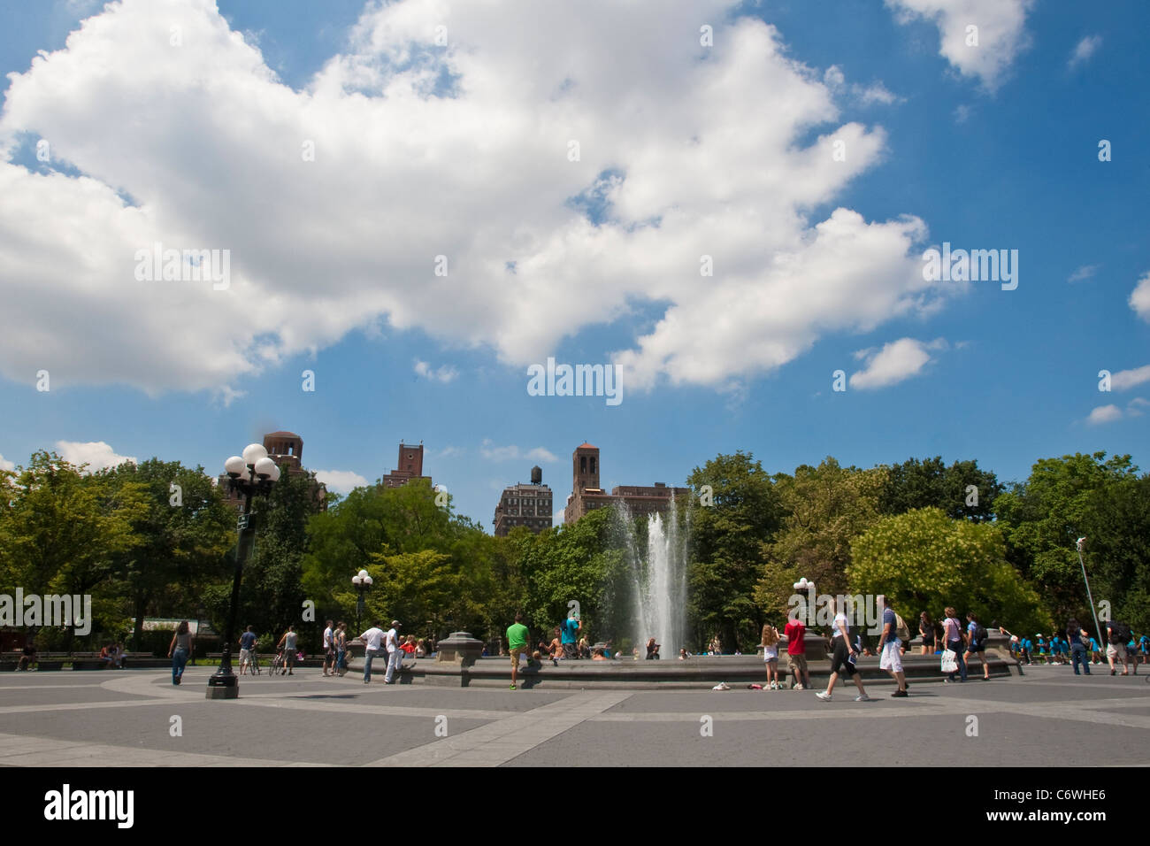Washington Square Park est représenté à New York, NY, jeudi 4 août 2011. Banque D'Images