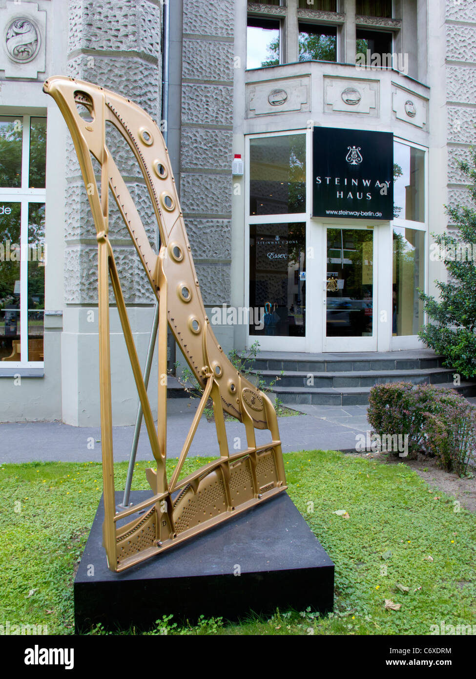L'extérieur de l'Haus Steinway piano boutique à Berlin Allemagne Banque D'Images