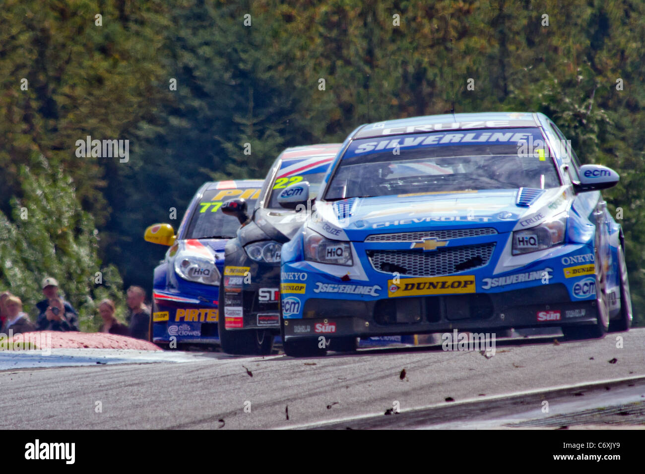 Dunlop MSA British Touring Car Championship - le circuit de course de Knockhill 1 Jason Plato Silverline Chevrolet Équipe 4 Septembre 2011 Banque D'Images