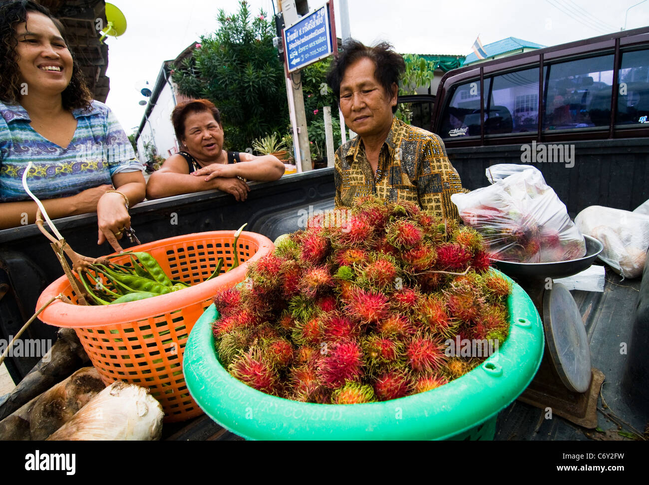 Rambutan fruit est très populaire en Thaïlande et en Asie du sud-est. Banque D'Images