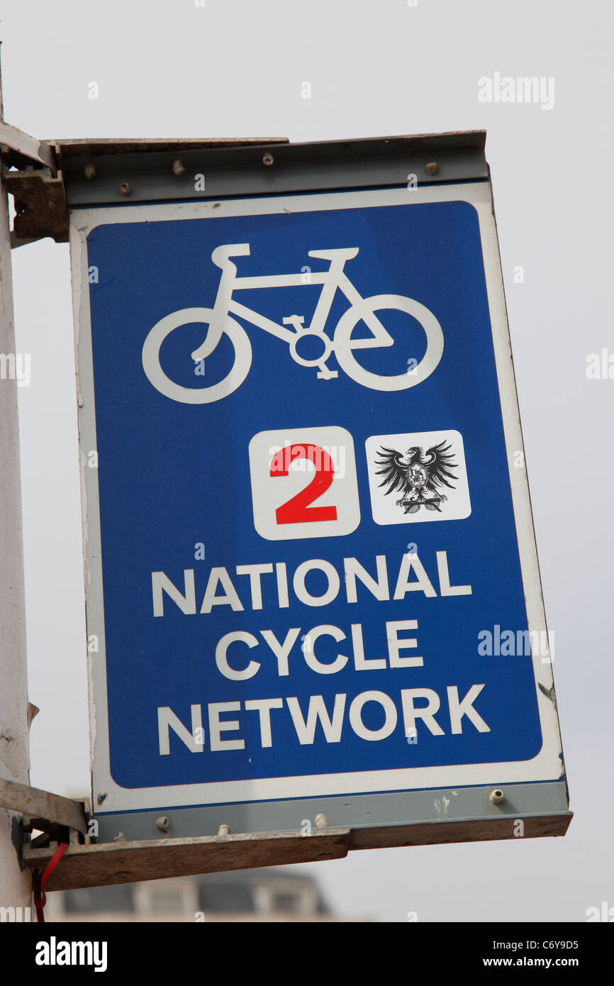 Un National Cycle Network au Royaume-Uni. Banque D'Images