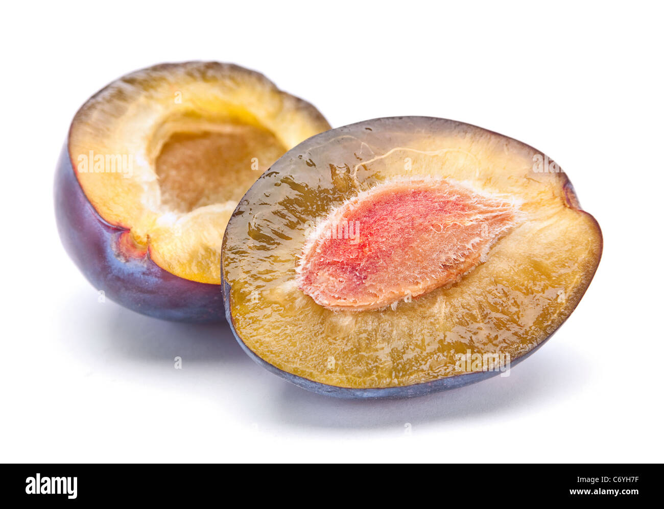 Blue fruit mûres libre isolated on white Banque D'Images