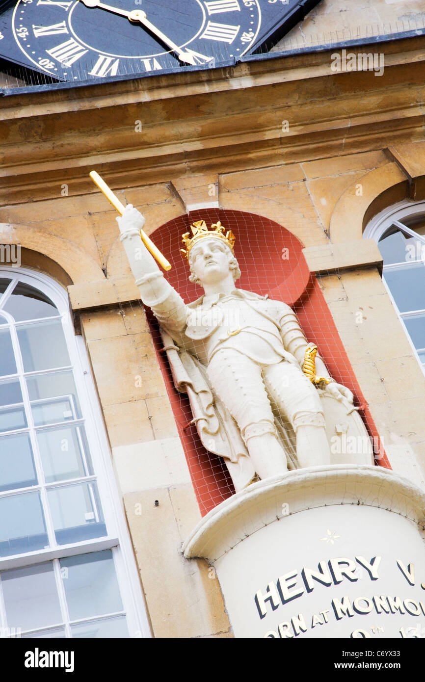 Henry V Statue Shire Hall à Monmouth Monmouthshire au Pays de Galles Banque D'Images