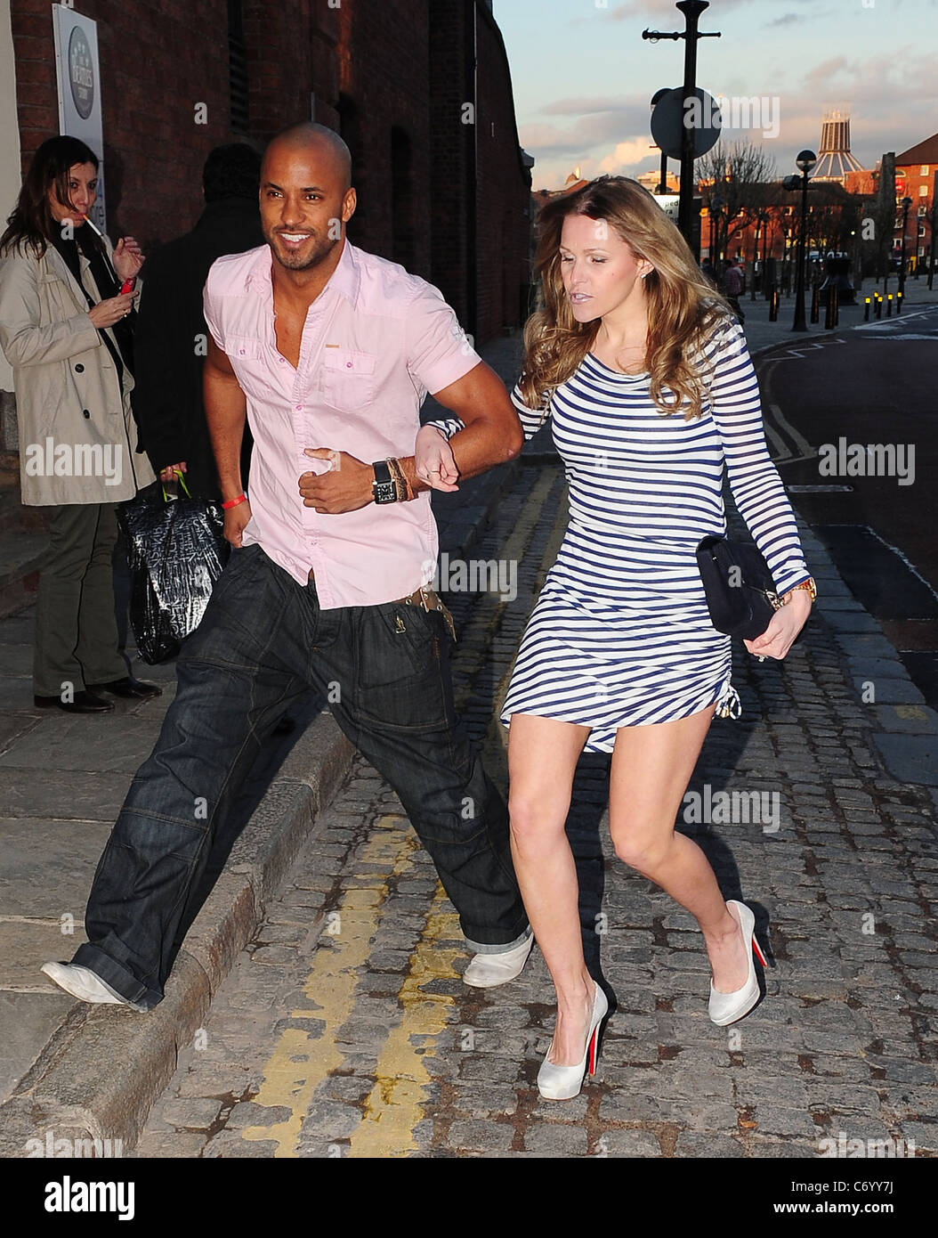 Ricky Whittle et Jude Cissé , à la fête de lancement de la penderie à Liverpool Liverpool, Angleterre Circo - 01.04.10 Banque D'Images