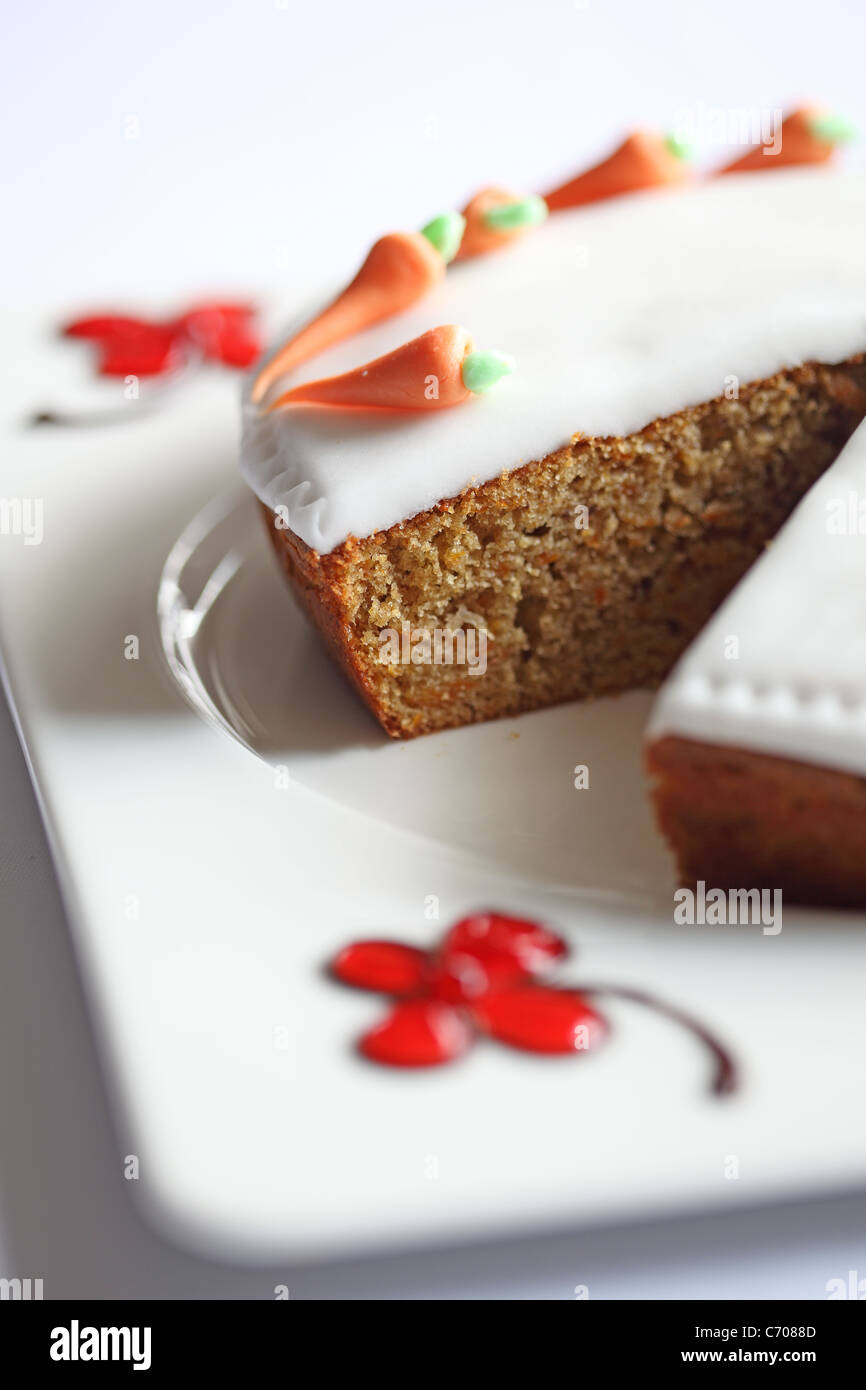 gâteau aux carottes Banque D'Images