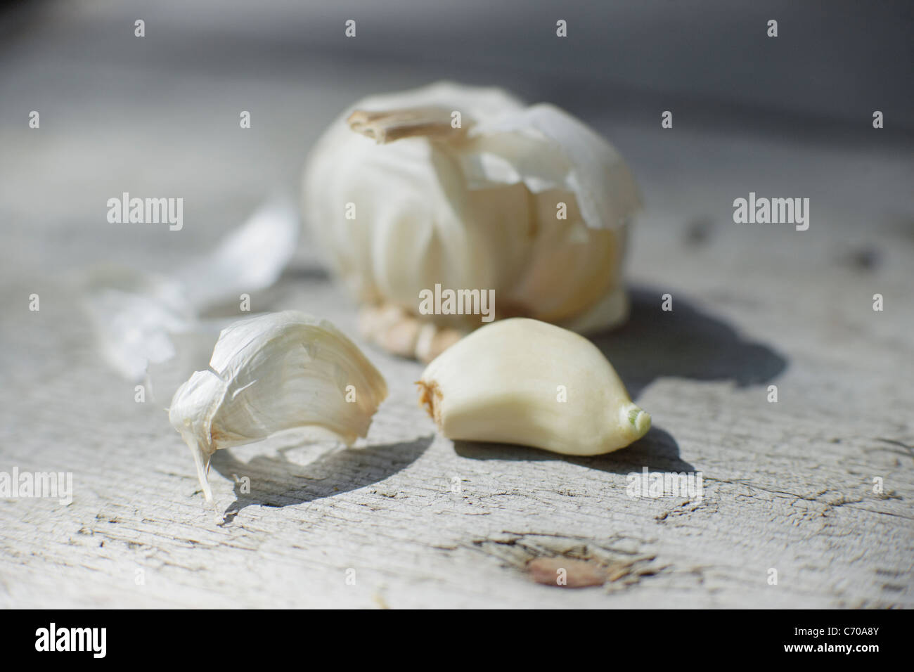 Close up de gousse d'ail. Banque D'Images
