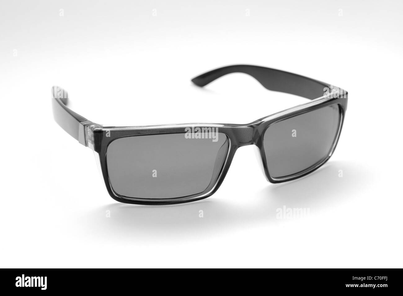 Les lunettes de style rétro isolé sur fond blanc. B&W Banque D'Images