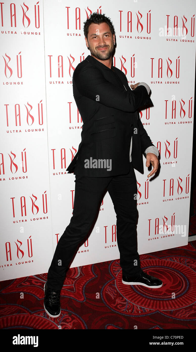 Maksim Chmerkovskiy mauvais garçon de la salle de bal, Maksim Chmerkovskiy héberge à TABU Lounge Ultra at MGM Grand Resort Casino. Las Banque D'Images