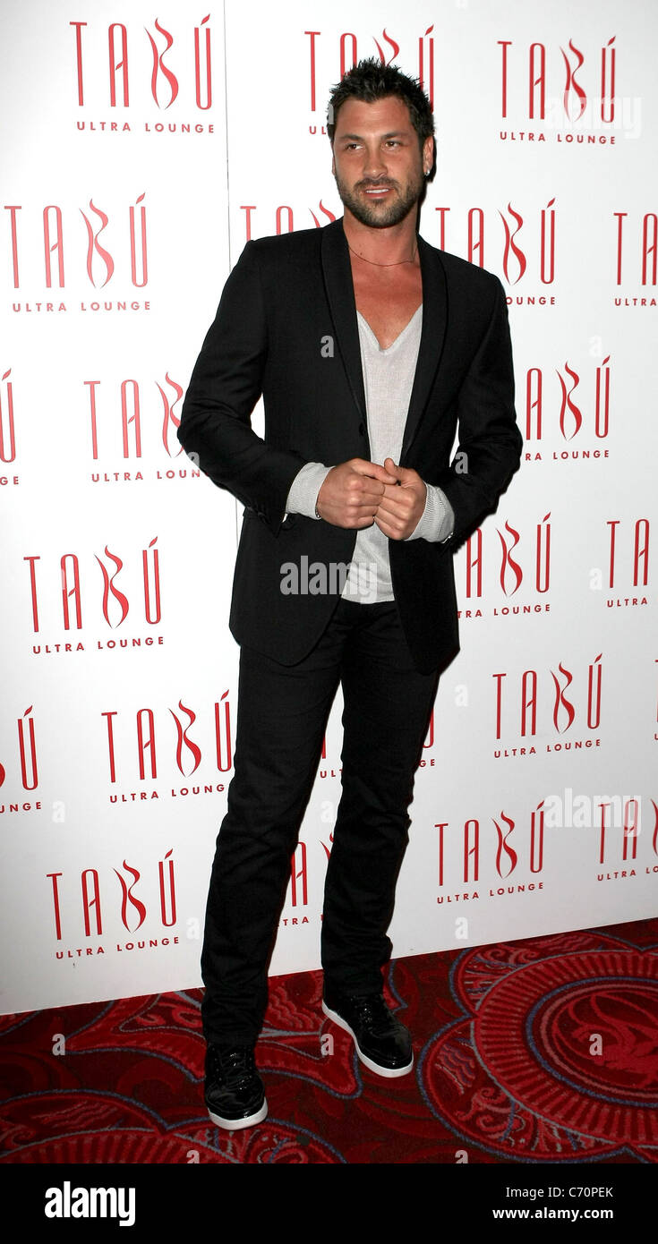 Maksim Chmerkovskiy mauvais garçon de la salle de bal, Maksim Chmerkovskiy héberge à TABU Lounge Ultra at MGM Grand Resort Casino. Las Banque D'Images
