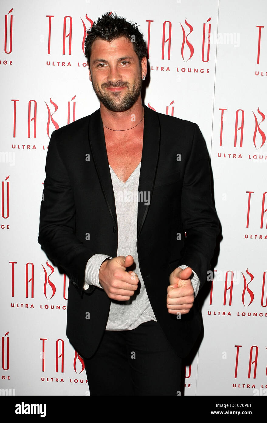 Maksim Chmerkovskiy mauvais garçon de la salle de bal, Maksim Chmerkovskiy héberge à TABU Lounge Ultra at MGM Grand Resort Casino. Las Banque D'Images