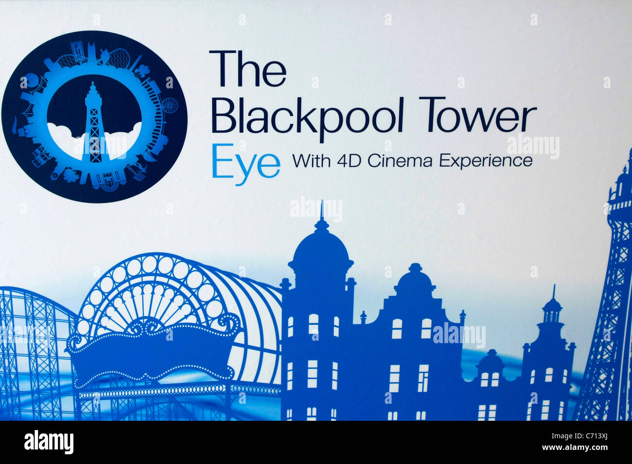 La tour de Blackpool et de l'Œil cinéma 4D Vidéo publicité Banque D'Images