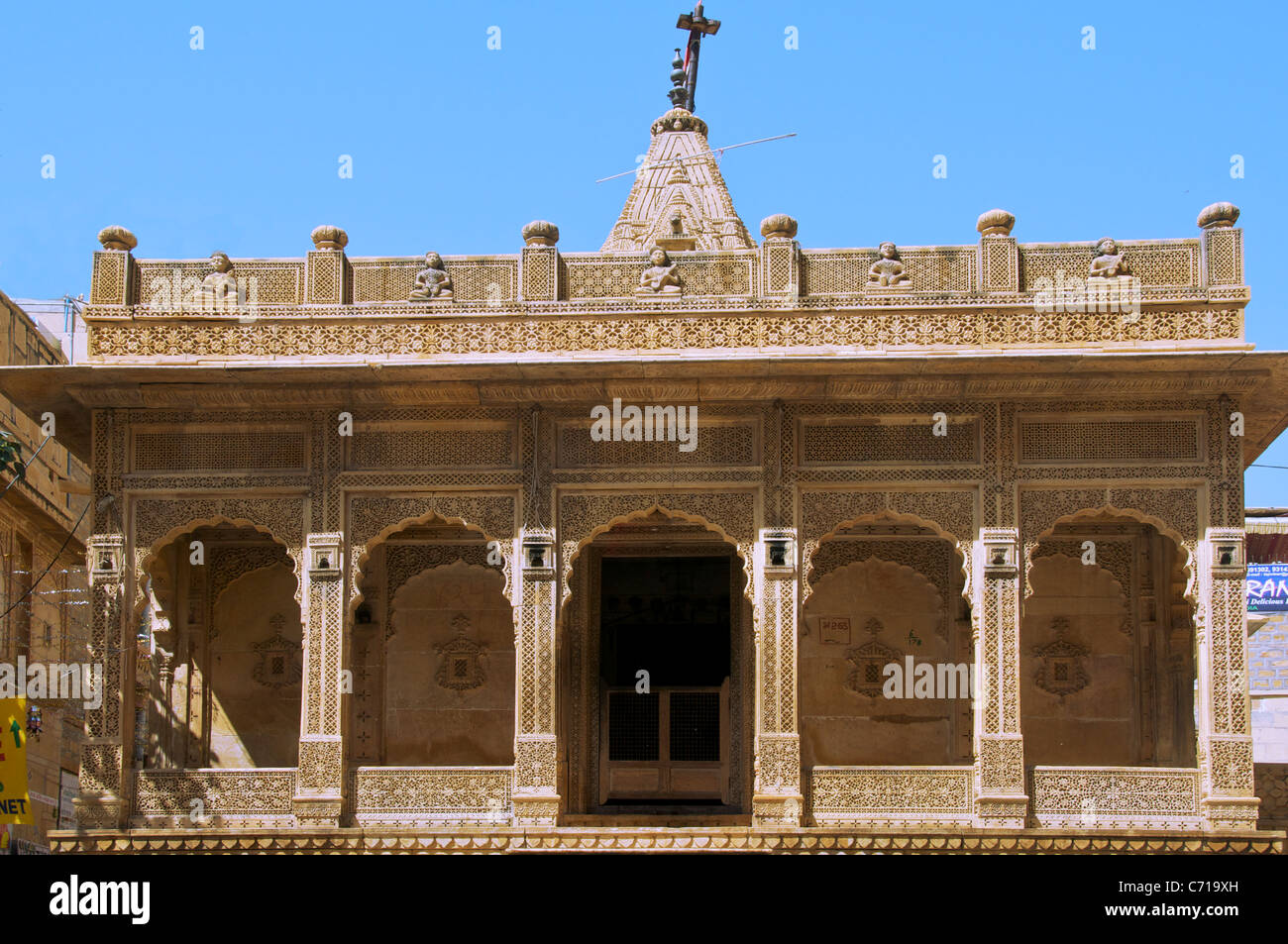 Temple Hindou dans Jaisalmer Fort ouest du Rajasthan Inde Banque D'Images