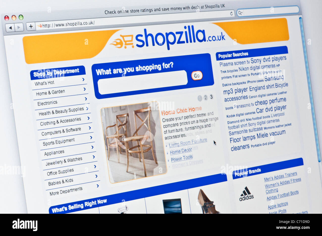 De près de l'Shopzilla logo tel que vu sur son site web. (Usage éditorial uniquement : -Print, télévision, e-book et le comité éditorial du site). Banque D'Images