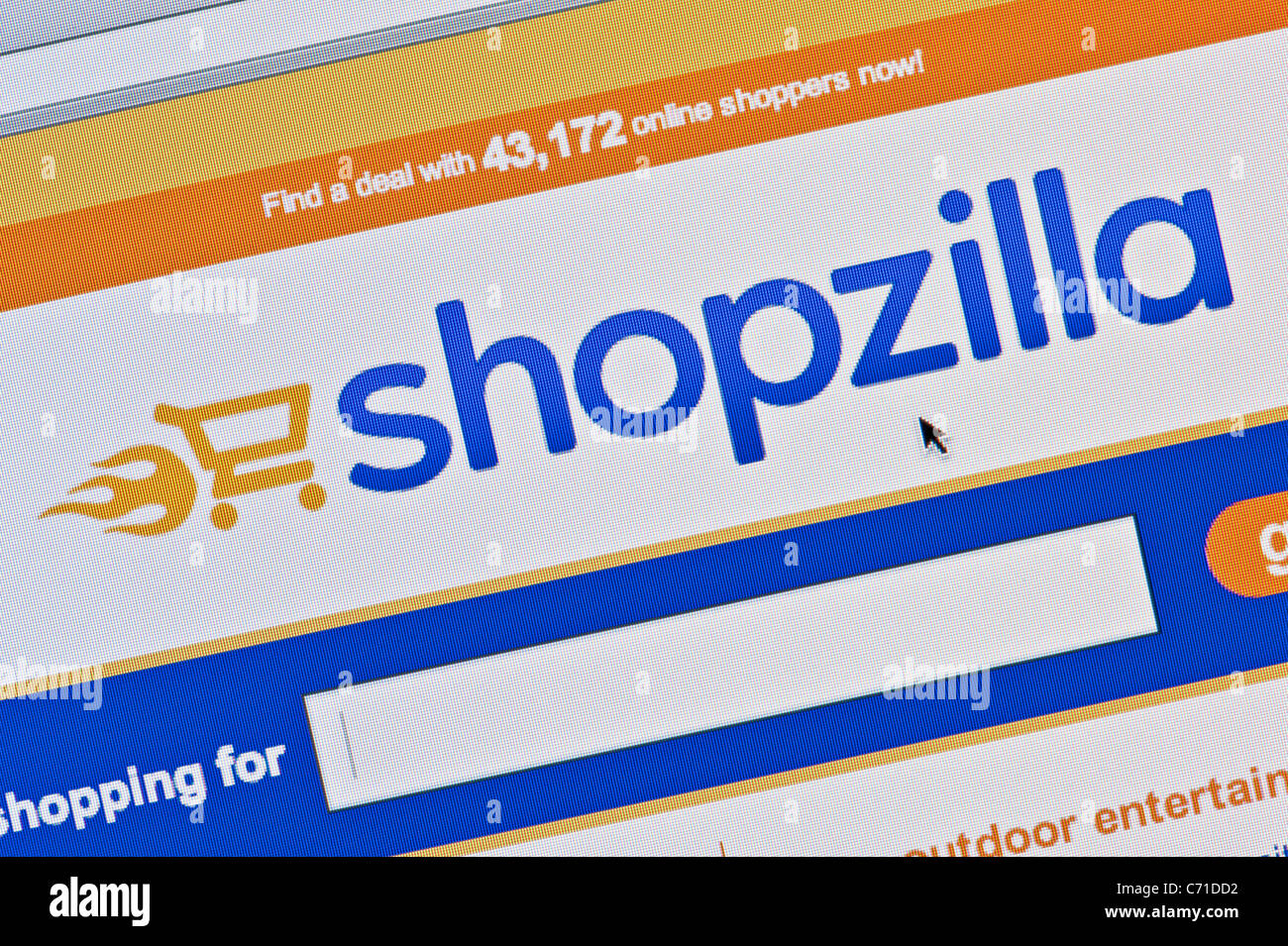 De près de l'Shopzilla logo tel que vu sur son site web. (Usage éditorial uniquement : -Print, télévision, e-book et le comité éditorial du site). Banque D'Images