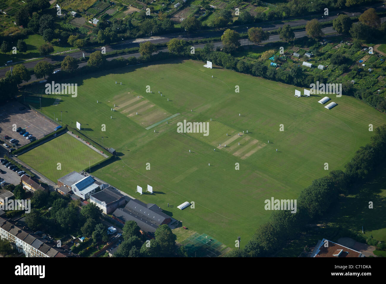 Terrains de cricket de l'air Banque D'Images