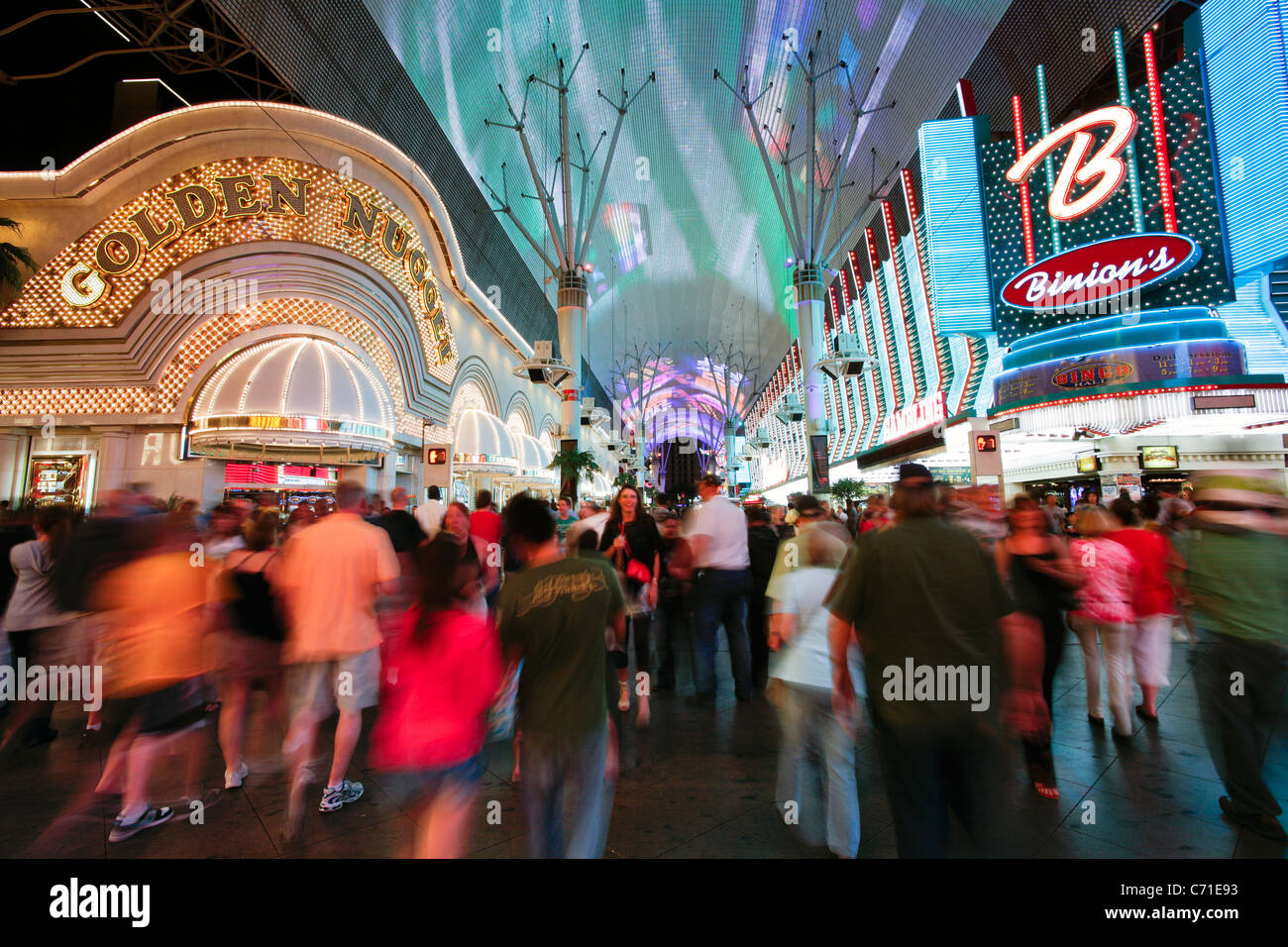 États-unis d'Amérique, Nevada, Las Vegas, le Fremont Street Experience au centre-ville de Las Vegas Banque D'Images