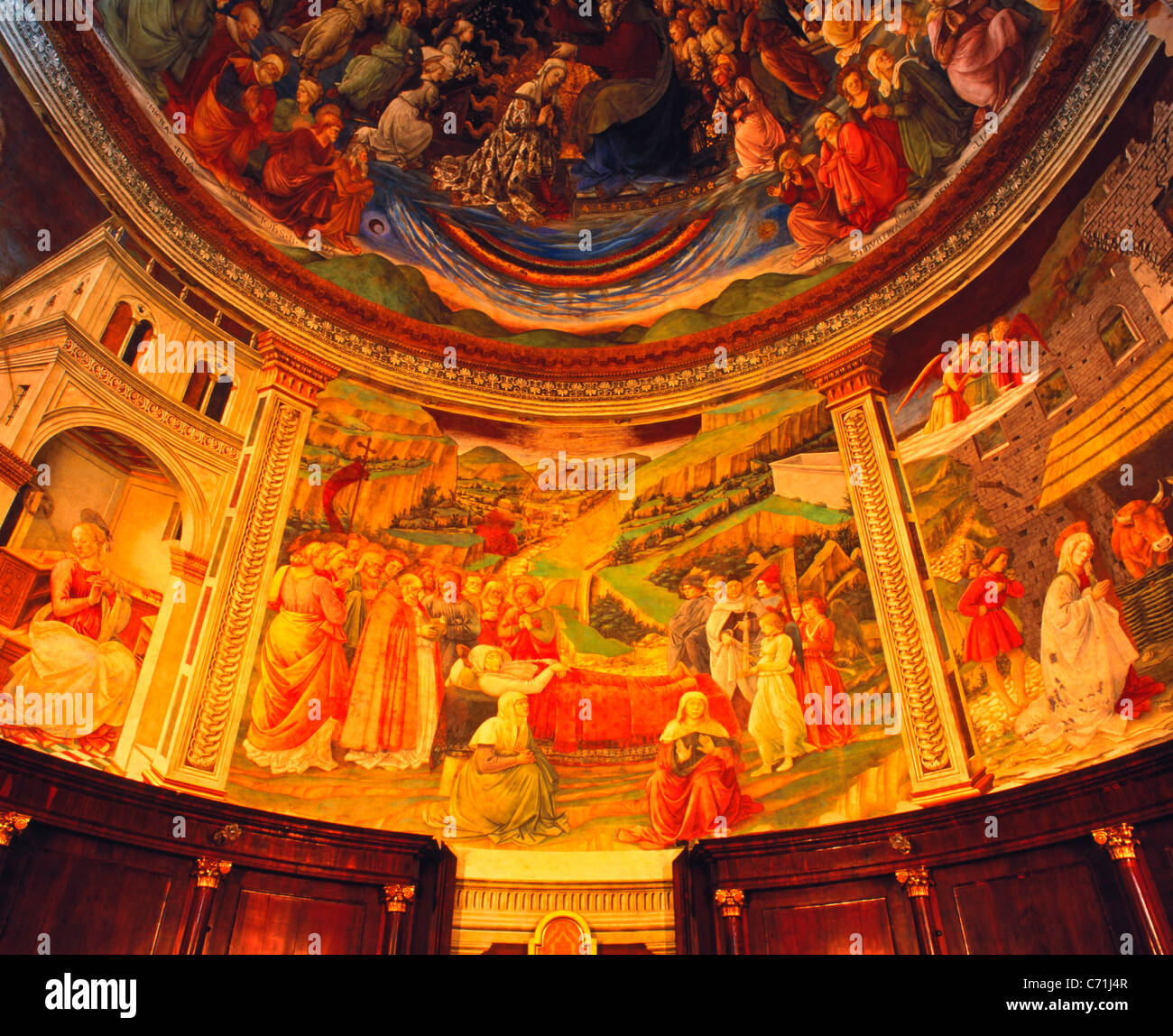 Intérieur de la cathédrale, Spoleto, Ombrie, Italie Banque D'Images