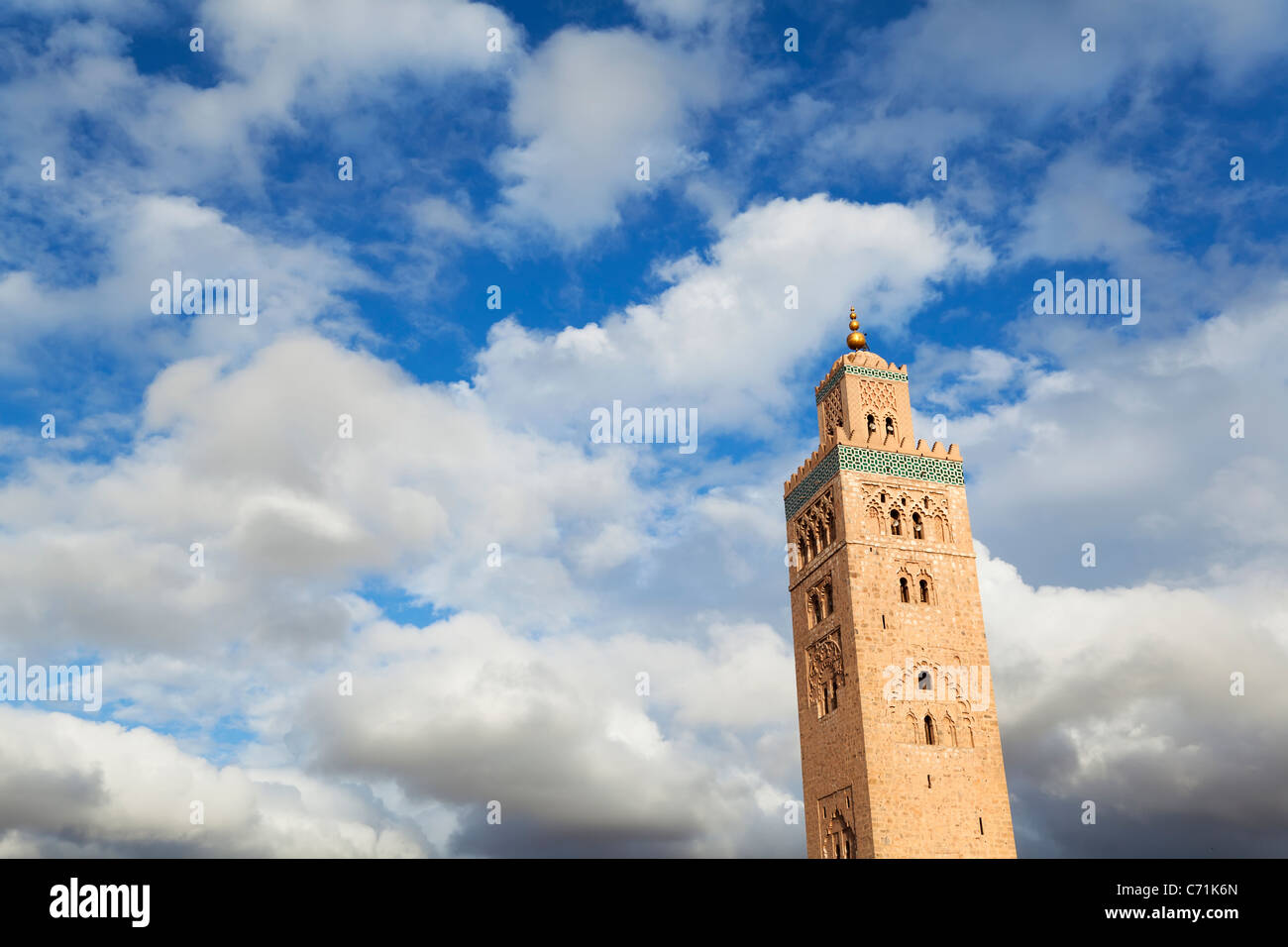 Le minaret de la Koutoubia à Marrakech Banque D'Images