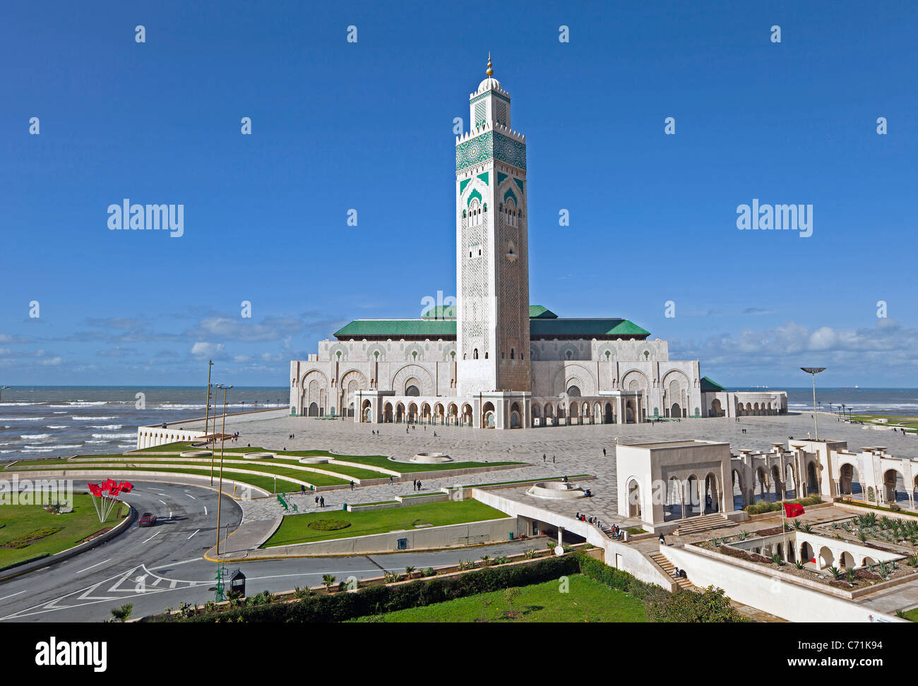 Mosquée Hassan II, la troisième plus grande mosquée du monde, Casablanca, Maroc, Afrique du Nord Banque D'Images
