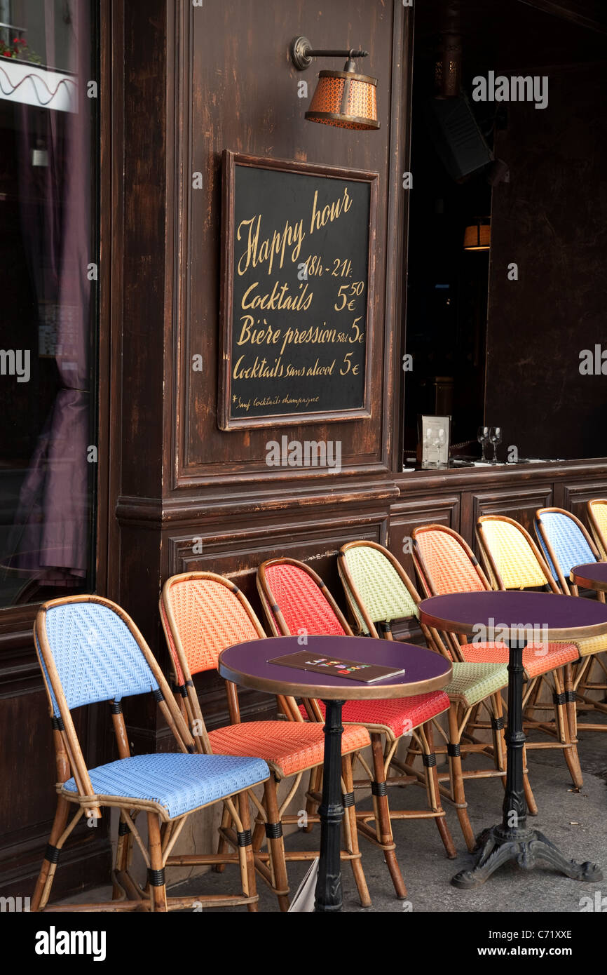 L'An Vert du decor Restaurant et Bar à Bastille à Paris, France Banque D'Images