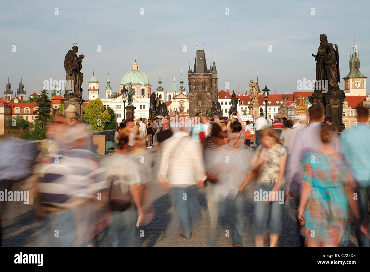 Le Pont Charles, Prague, Site du patrimoine mondial de l'UNESCO, la République tchèque, l'Europe Banque D'Images