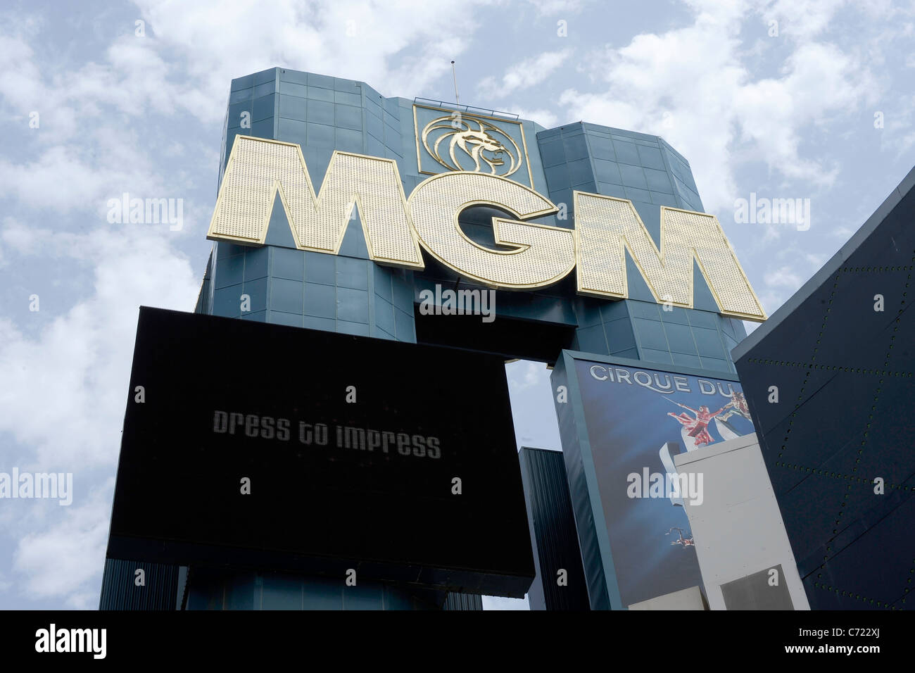 Signe de la MGM Grand Casino Las Vegas Nevada Banque D'Images