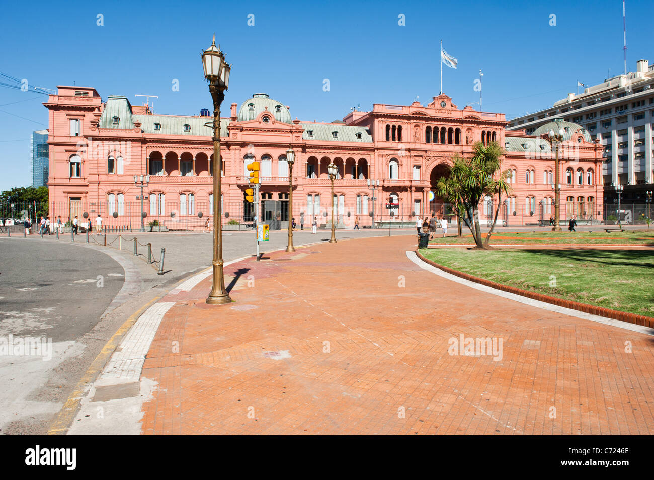 Casa Rosada (résidence du Président), Plaza de Mayo, Buenos Aires, Argentine Banque D'Images