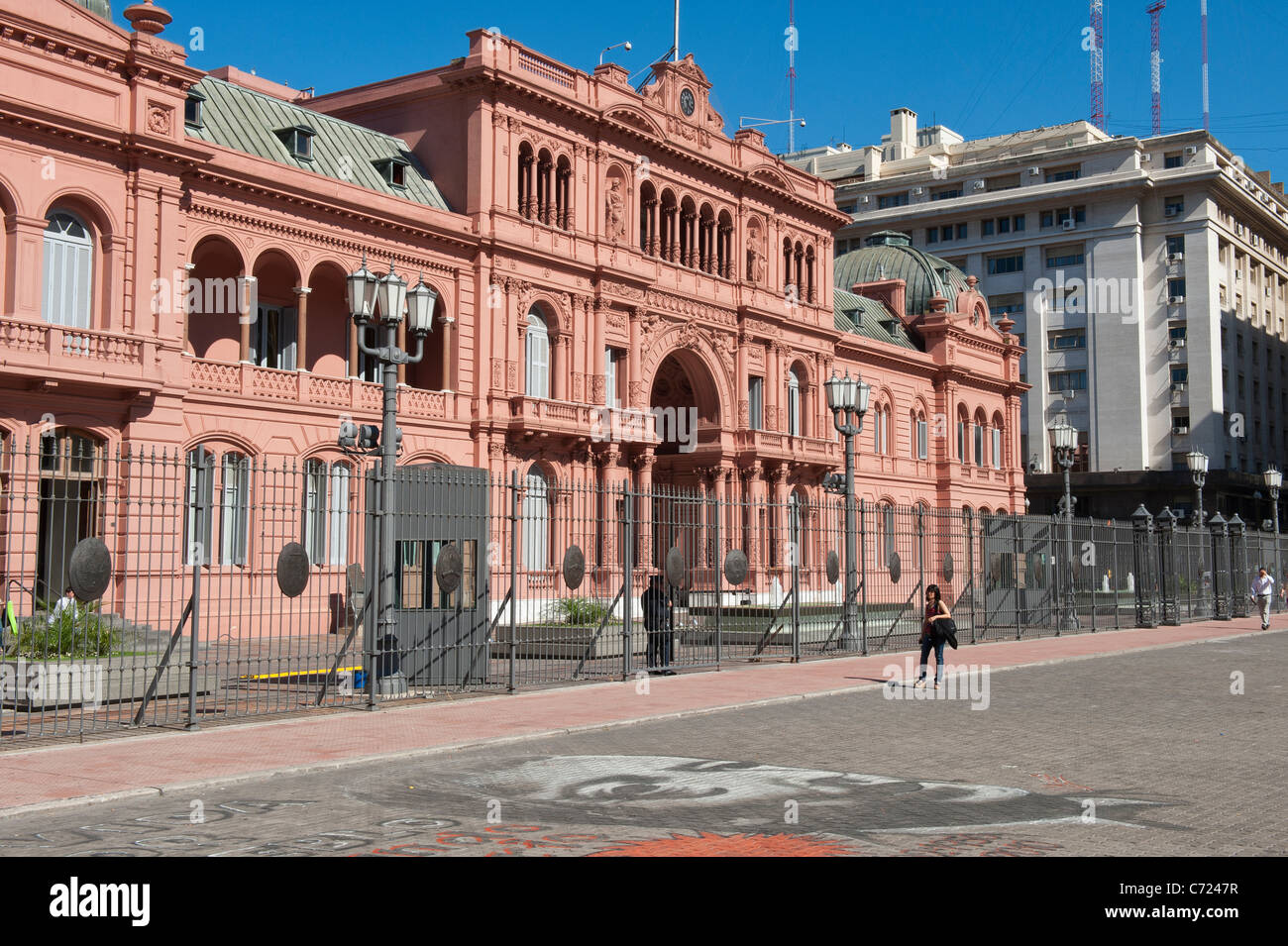 Casa Rosada (résidence du Président), Plaza de Mayo, Buenos Aires, Argentine Banque D'Images