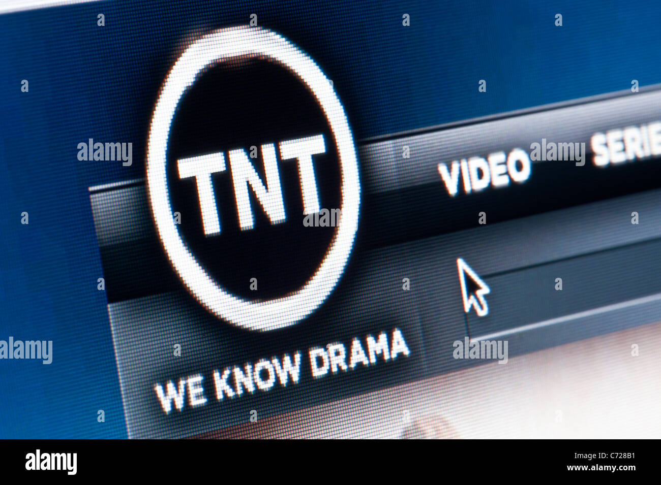 De près de l'logo TNT comme vu sur son site web. (Usage éditorial uniquement : -Print, télévision, e-book et le comité éditorial du site). Banque D'Images