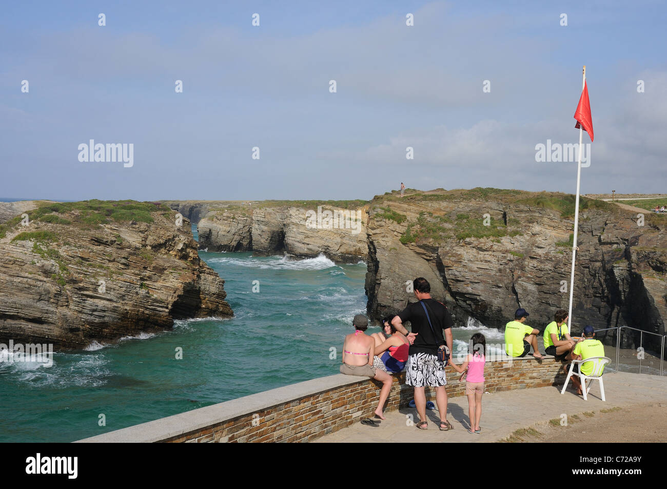 ' PRAIA COMME CATEDRAIS ' - RIBADEO CONSEIL. Province de Lugo. Meadela . Espagne Banque D'Images