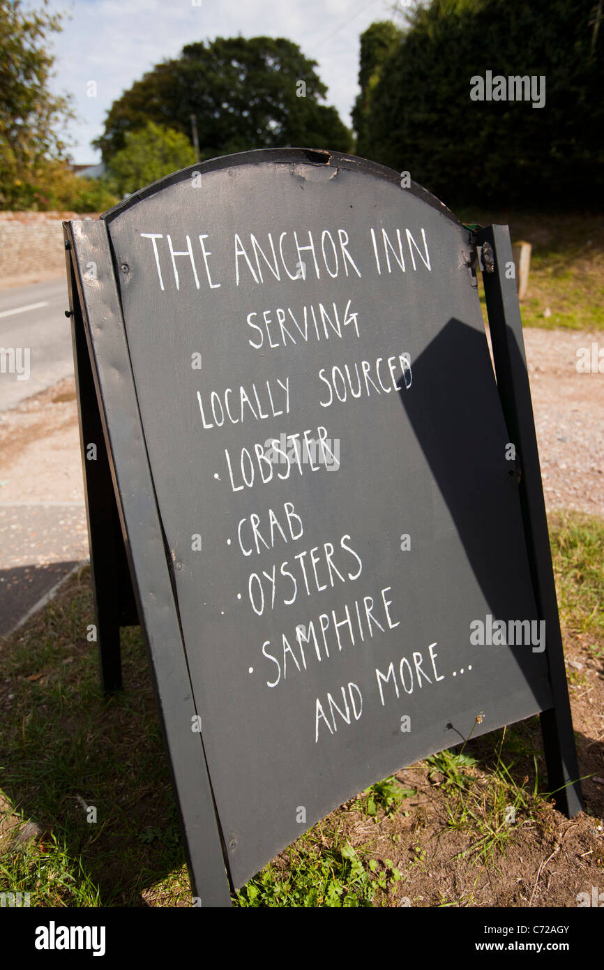 Fruits de mer à vendre à Blakeney UK. Manger local de la cuisine de saison est une excellente façon de réduire les kilomètres alimentaires. Banque D'Images